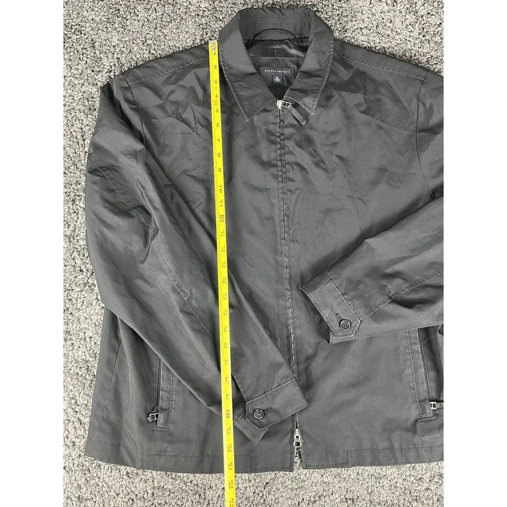Banana Republic Mens Full Zip Black Tech Softshell Jacket XL
